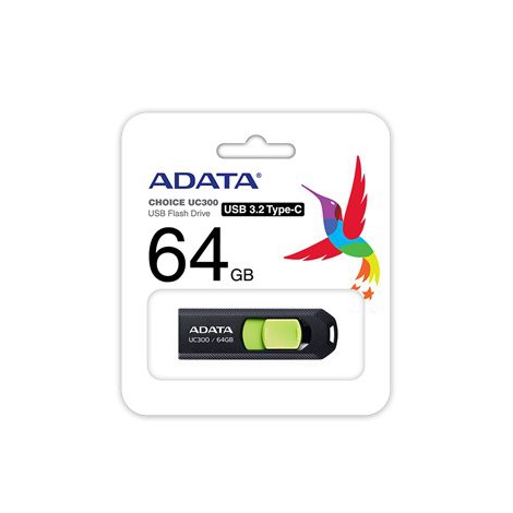 ADATA | FlashDrive | UC300 | 64 GB | USB 3.2 Gen 1 | Black - 2